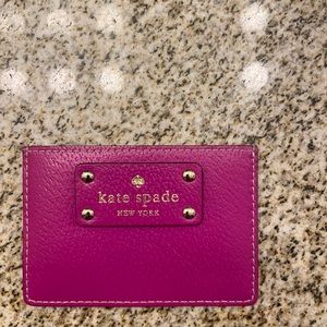 Kate Spade Fuchsia Pink Card Holder